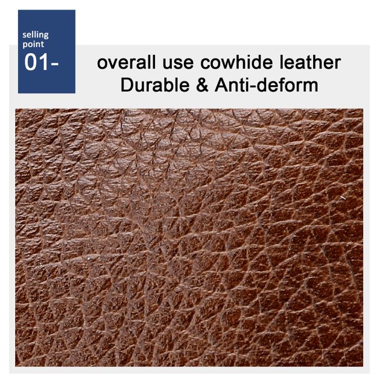 Men Casual Genuine Leather Crossbody Shoulder Bag(Black) - Image 8