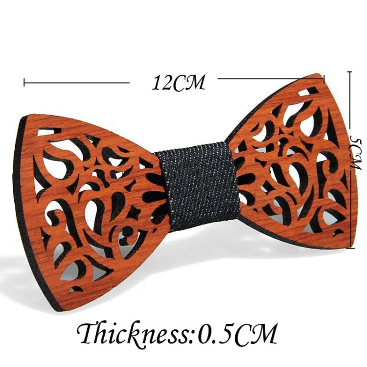 Men Ties Handmade Wooden Bow Ties, Color: Flower Window - Image 3