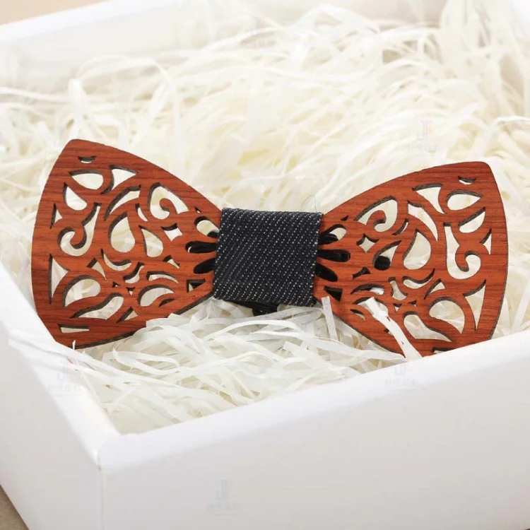 Men Ties Handmade Wooden Bow Ties, Color: H Style - Image 6