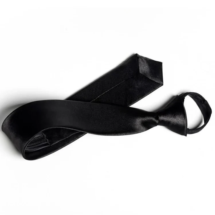 Mens And Ladies Small Zipper Tie Arrow Shaped Short Narrow Tie, Style: Ladies - Image 3
