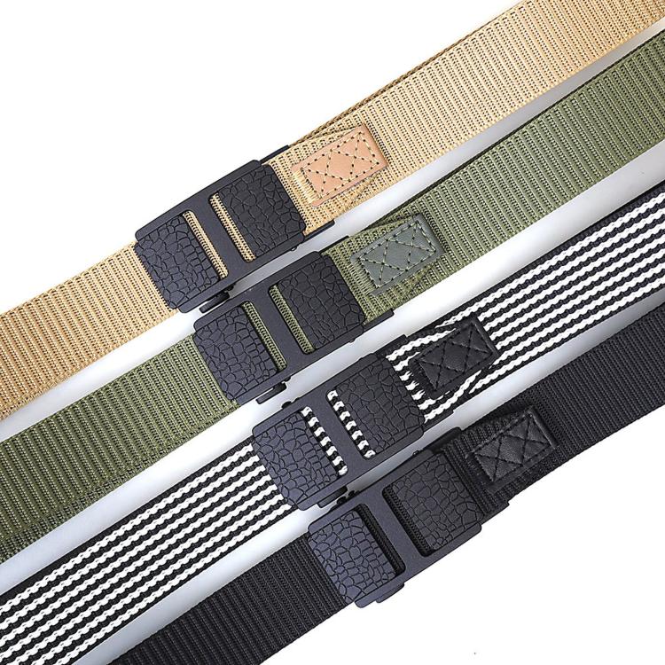 Mens Casual Web Belt Business Work Nylon Belts With Automatic Buckle, Length: 105cm(Army Green) - Image 2