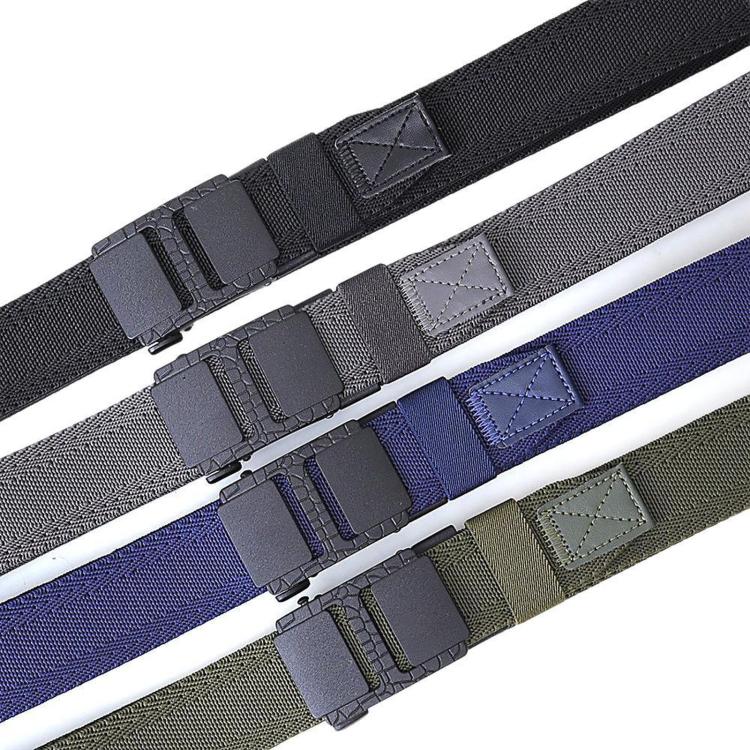 Mens Elastic Braided Belt Stretch Woven Nylon Webbing Belt With Automatic Sliding Buckle, Length: 105cm(Black) - Image 2