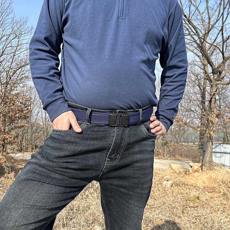 Mens Elastic Braided Belt Stretch Woven Nylon Webbing Belt With Automatic Sliding Buckle, Length: 125cm(Dark Gray) - Image 6