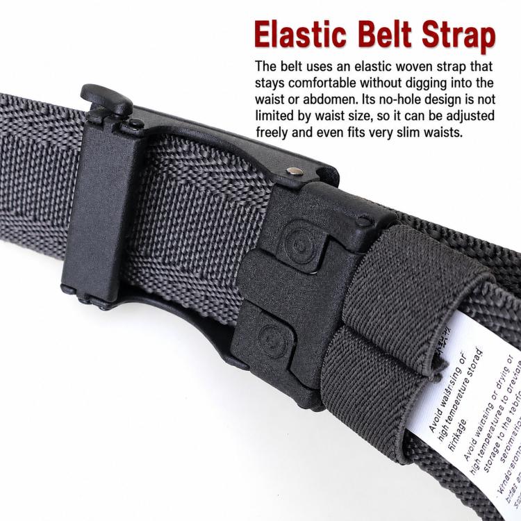 Mens Elastic Braided Belt Stretch Woven Nylon Webbing Belt With Automatic Sliding Buckle, Length: 125cm(Navy) - Image 4