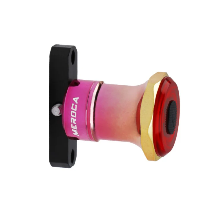 MEROCA MX2 Smart Sensor Brake Tail Light Mountain Bike Light USB Charging Road Bike Night Riding Tail Light, Color:Seat Cushion Installation Gold Pink