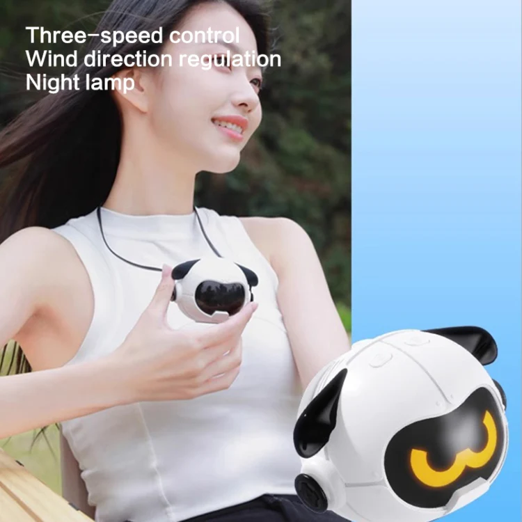 MF082 Portable Hanging Neck Pudding Electric Fan(White) - Image 4
