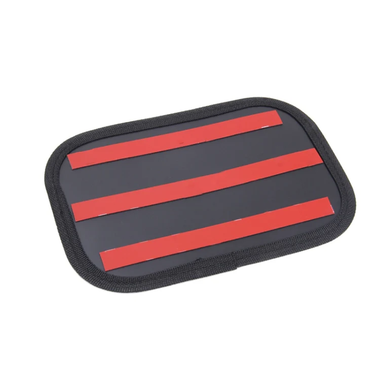 Microfiber Leather Car Mobile Phone Sticky Storage Net Bag, Color: H007 Gray Small - Image 3