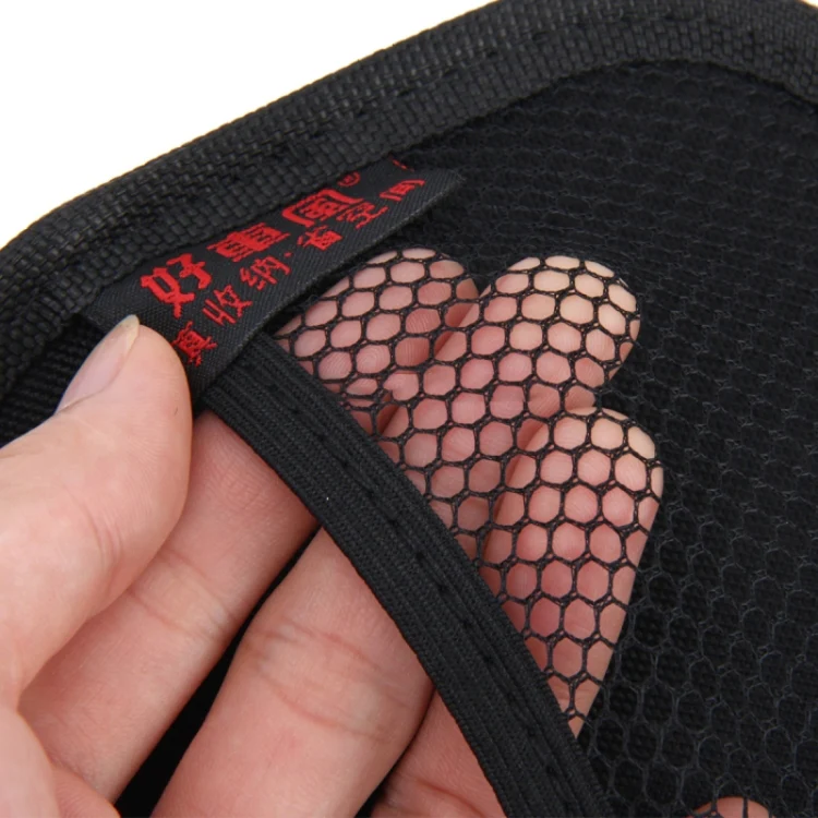 Microfiber Leather Car Mobile Phone Sticky Storage Net Bag, Color: H007 Gray Small - Image 5