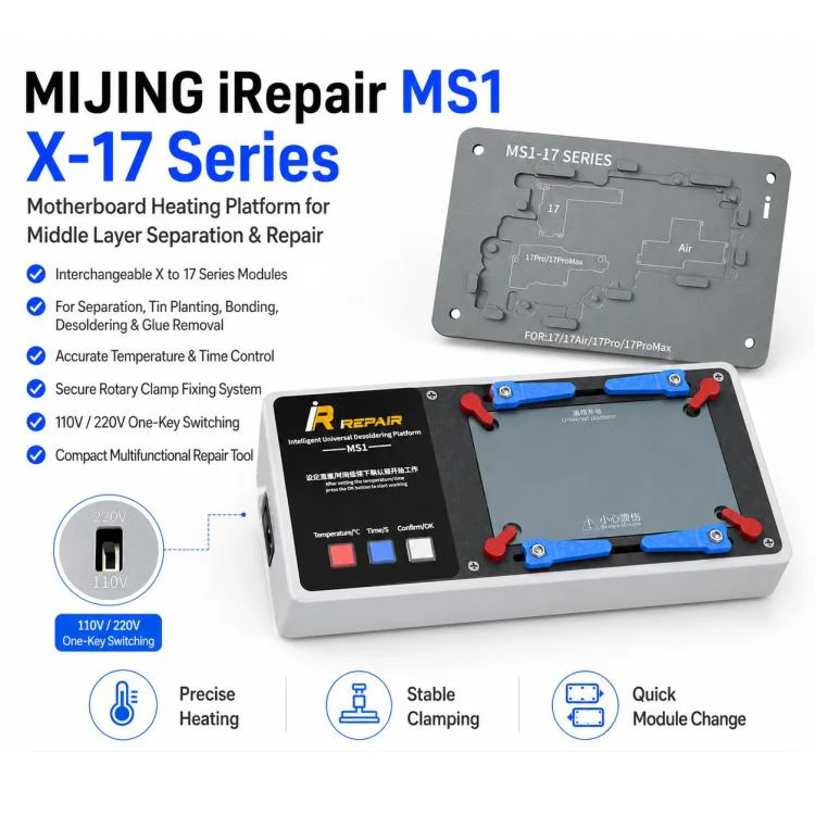 Mijing MS1 Intelligent Desoldering Platform for iPhone X-17 Pro Max, Plug:EU Plug - Image 2