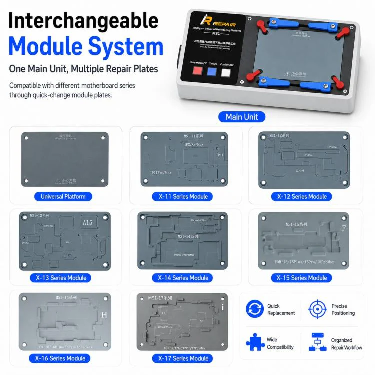 Mijing MS1 Intelligent Desoldering Platform for iPhone X-17 Pro Max, Plug:US Plug - Image 3