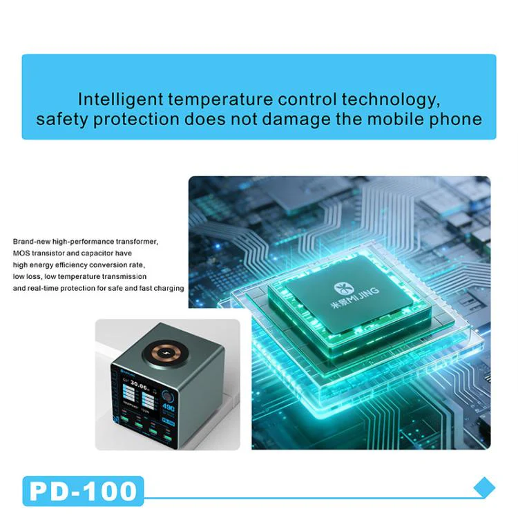 Mijing PD100 100W Multi-Port Smart Fast Charger Supports QC / PD Fast Charging & 15W Wireless Charging, Plug:EU Plug - Image 3
