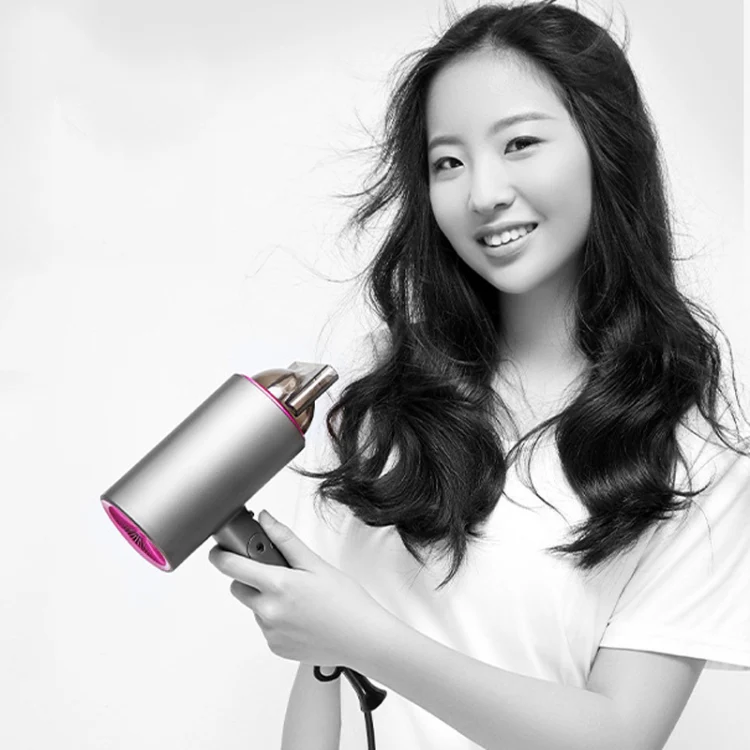 Mingge T1 T Style 1800W High-power Cold Hot Air Wind Fast Drying Folding Hair Dryer, Plug Type:EU Plug(Gray) - Image 8