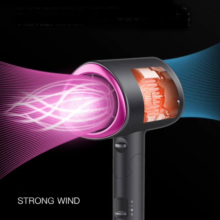 Mingge T1 T Style 1800W High-power Cold Hot Air Wind Fast Drying Folding Hair Dryer, Plug Type:UK Plug(White) - Image 7