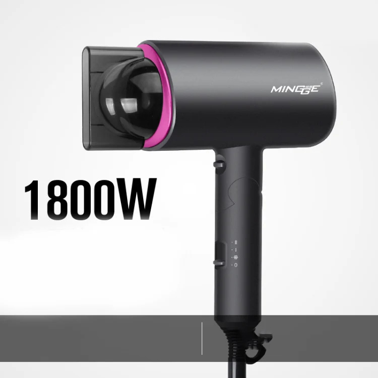 Mingge T1 T Style 1800W High-power Cold Hot Air Wind Fast Drying Folding Hair Dryer, Plug Type:US Plug( Green) - Image 4