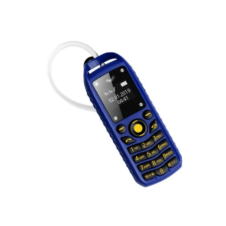 Mini B25 Headphone Mobile Phone, Hands Free Bluetooth Dialer Headphone, MP3 Music, Dual SIM, Network: 2G(Blue) - Image 3