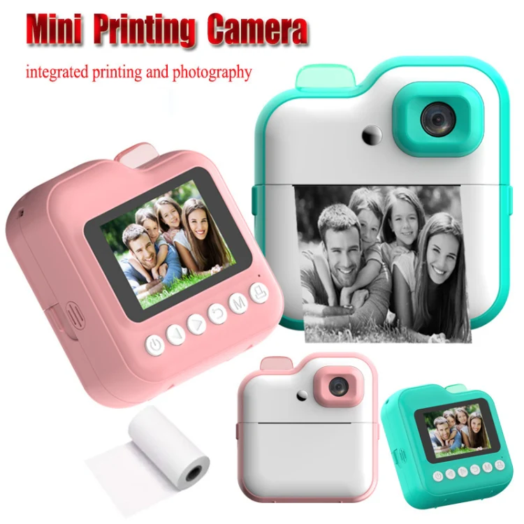 Mini Children High-Definition Printing Digital Camera, Color: Pink+64G TF Card - Image 2