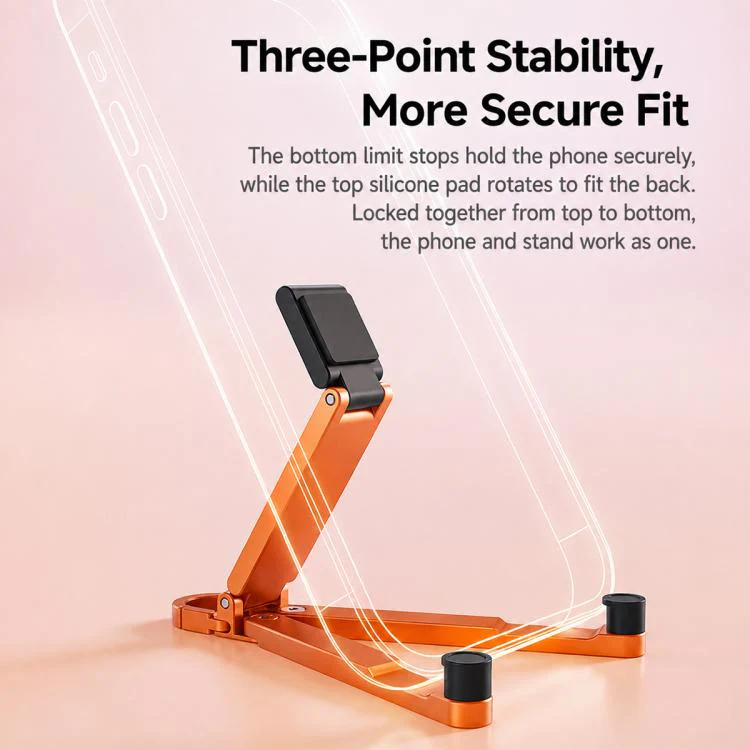 Mini Foldable Aluminum Alloy Keychain Phone Holder(Dark Grey) - Image 6