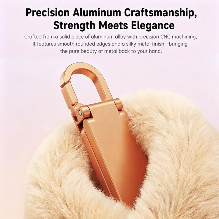 Mini Foldable Aluminum Alloy Keychain Phone Holder(Rose Gold) - Image 7