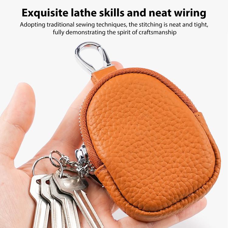 Mini Genuine Leather Earphone Data Cable Coin Bag(Black) - Image 7