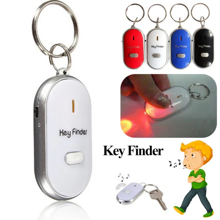 Mini LED Whistle Key Finder Flashing Beeping Remote Lost Keyfinder Locator Keyring for children(red) - Image 2