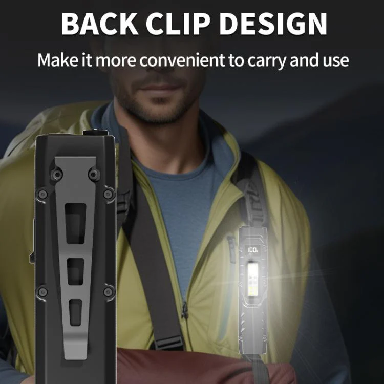 Mini Portable Self-Defense Three-Light Source Flashlight With Pen Clip(DT007) - Image 5