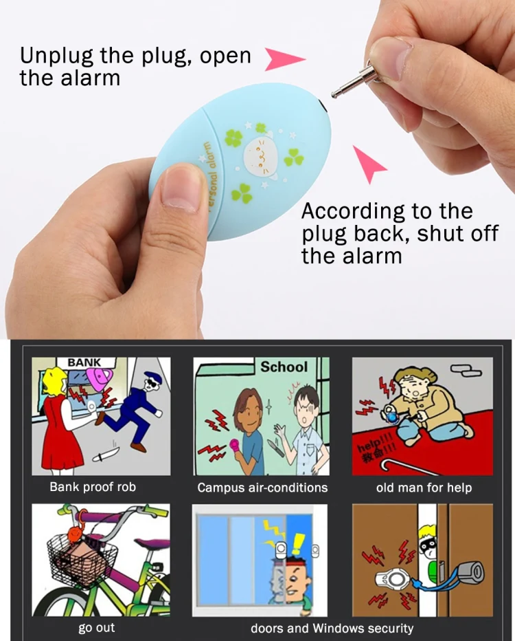 Mini Safe Football Loud Personal Alarm with Anti-Rape for Girl and Kids, 120Db Alarm(Pink) - Image 9