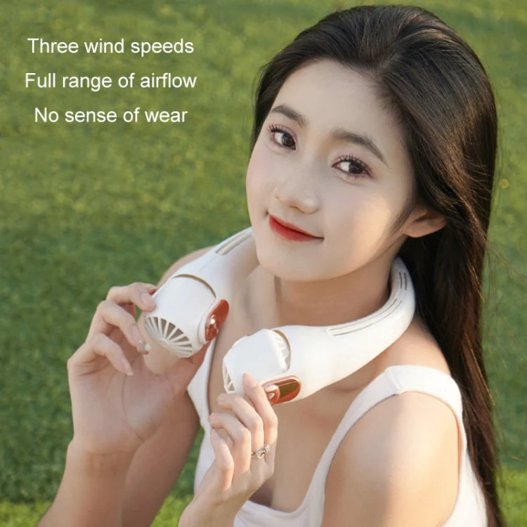 Mini Silicone Neck Fan Portable USB Student Outdoor Adjustable Fan(Pink) - Image 10