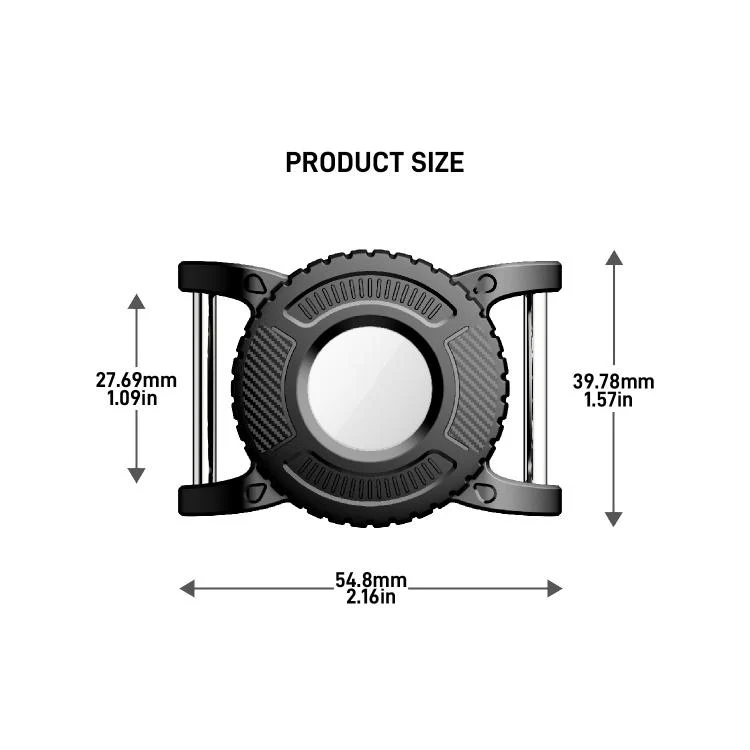 Mini Steel Anti-lost Waterproof Protective Cover For AirTag 1st Gen / 2nd Gen(Black) - Image 9