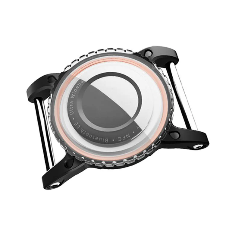 Mini Steel Anti-lost Waterproof Transparent Protective Cover For AirTag 1st Gen / 2nd Gen(Black) - Image 2