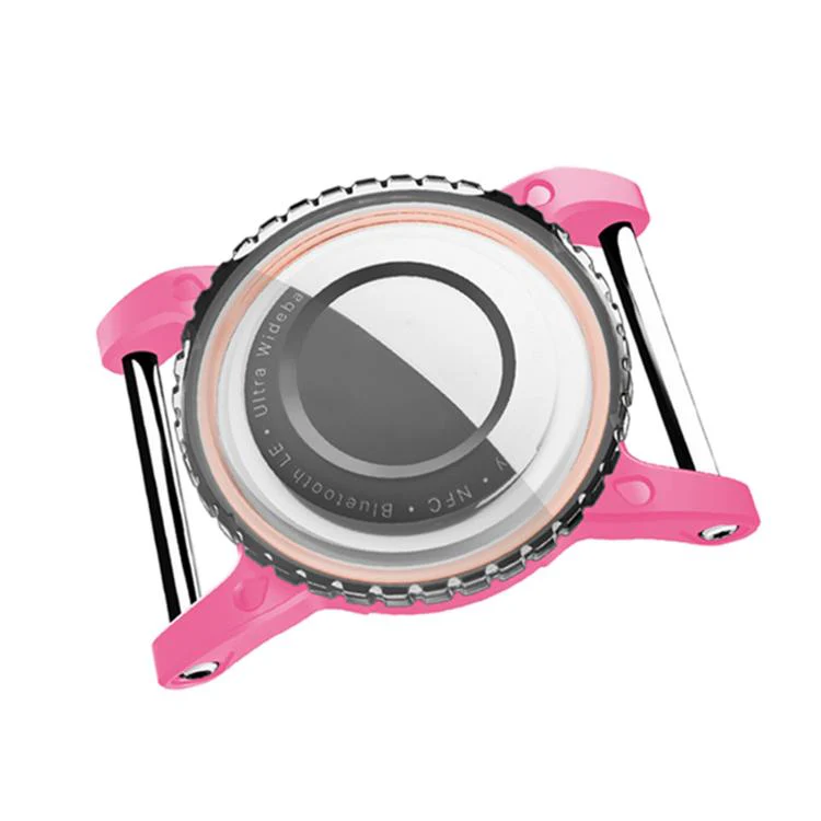 Mini Steel Anti-lost Waterproof Transparent Protective Cover For AirTag 1st Gen / 2nd Gen(Pink) - Image 2