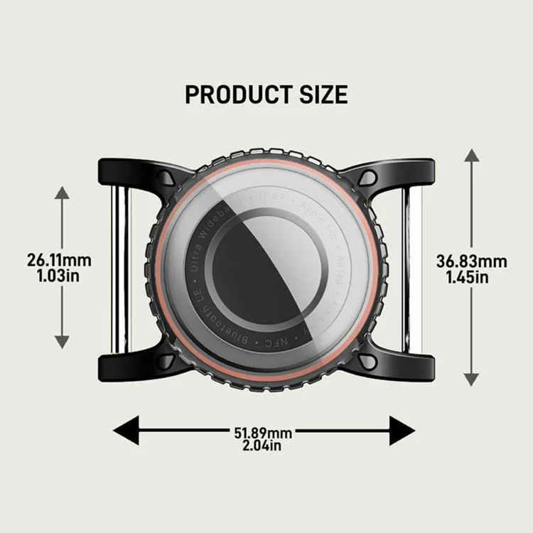 Mini Steel Anti-lost Waterproof Transparent Protective Cover For AirTag 1st Gen / 2nd Gen(Pink) - Image 9
