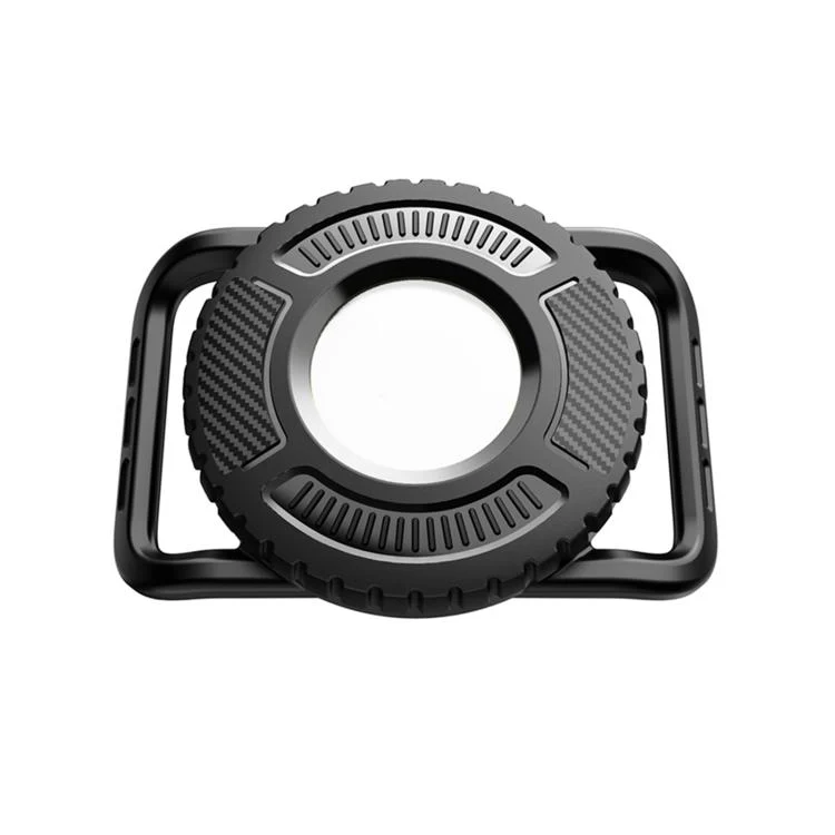 Mini Thunder PC Rotary Cap Anti-lost Waterproof Protective Cover For AirTag 1st Gen / 2nd Gen(Black)