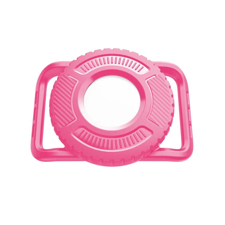 Mini Thunder PC Rotary Cap Anti-lost Waterproof Protective Cover For AirTag 1st Gen / 2nd Gen(Pink)