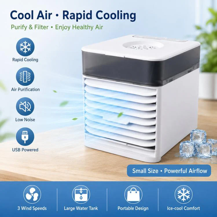 Mini USB Air Cooler Desktop Portable Cooling Fan(18x15.5x17cm) - Image 6