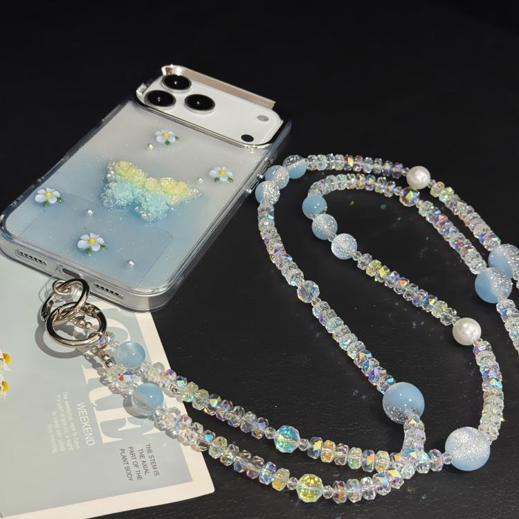Misty Moonlight Beaded Crossbody Crystal Chain(Blue) - Image 3
