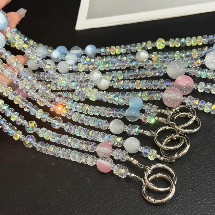 Misty Moonlight Beaded Crossbody Crystal Chain(Blue) - Image 5