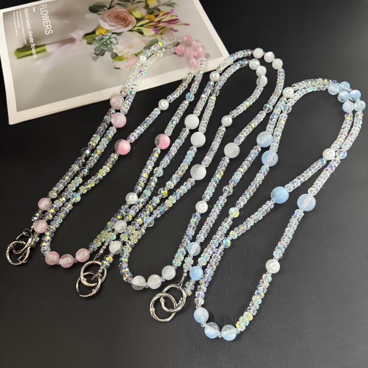 Misty Moonlight Beaded Crossbody Crystal Chain(Blue) - Image 6