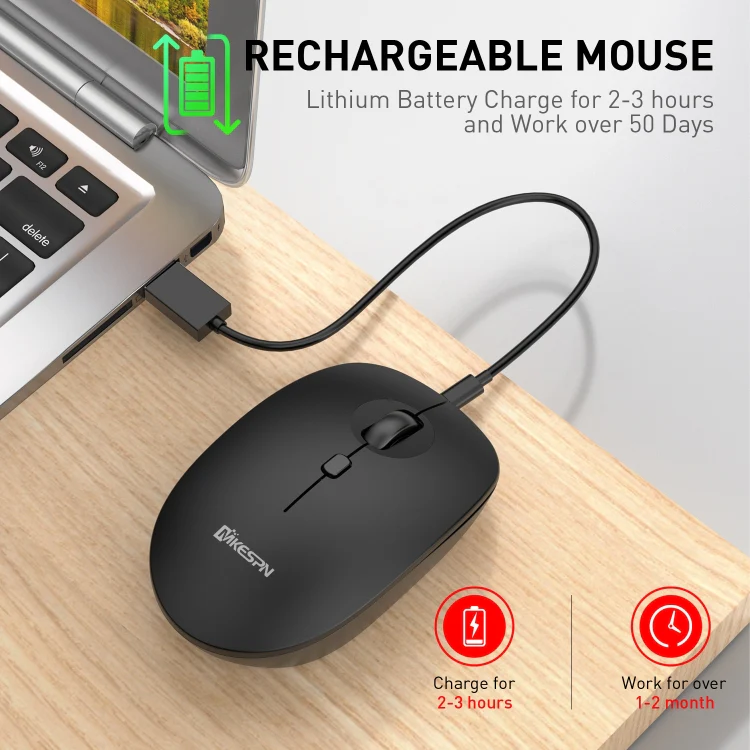 MKESPN 859 2.4G+BT5.0+BT3.0 Three Modes Wireless Mouse (Pink) - Image 7