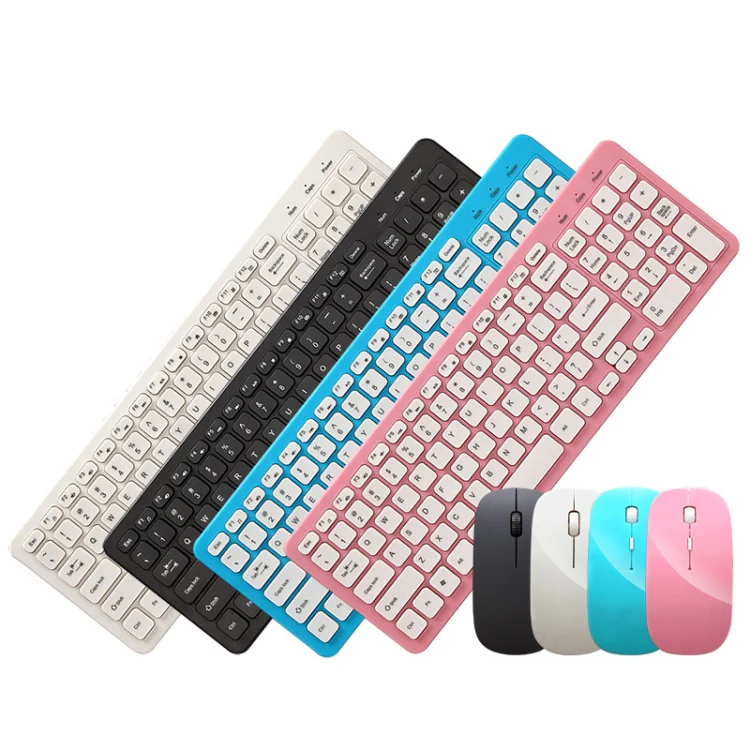 MLD-568 Office Gaming Mute Wireless Mouse Keyboard Set(Pink) - Image 2