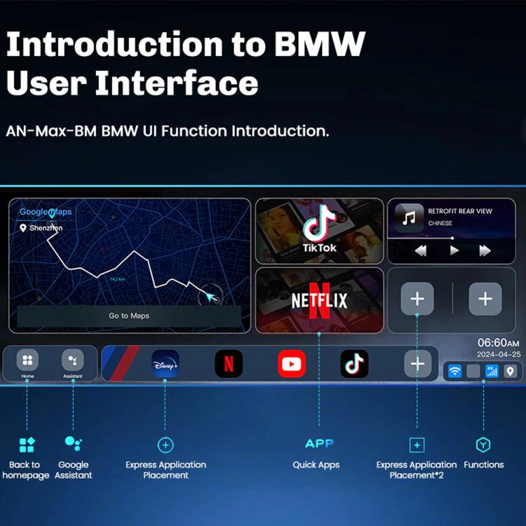 MMB Max-BM-Q4W For BMW 8+128G Wireless CarPlay Box Vehicle GPS Android System Video Convert Adapter(Hong Kong, Macau, Taiwan + Eurasian) - Image 3