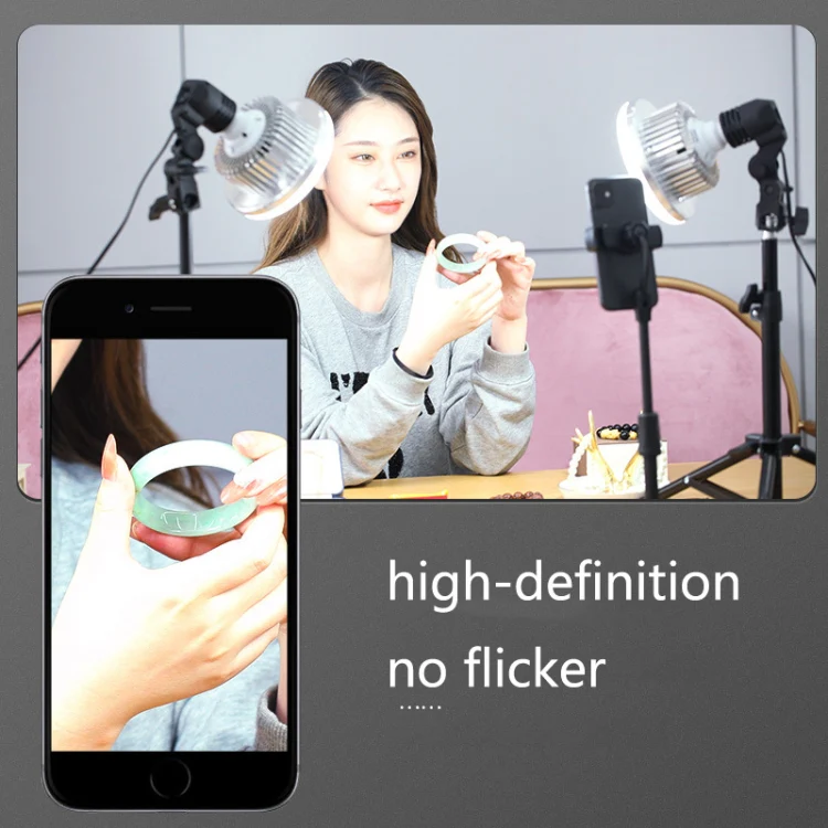 Mobile Phone Live Support Shooting Gourmet Beautification Fill Light Indoor Jewelry Photography Light, Style: 500W Mushroom Lamp + Tripod - Image 5