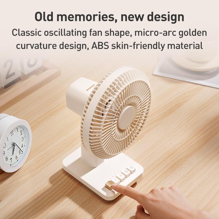MOMAX IF20L2 Mini Soft Wind Desktop Electric Fan(Gold) - Image 3