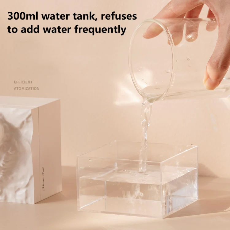 Moon Meteorite Mini Humidifier With Colorful Night Light(Pink) - Image 6