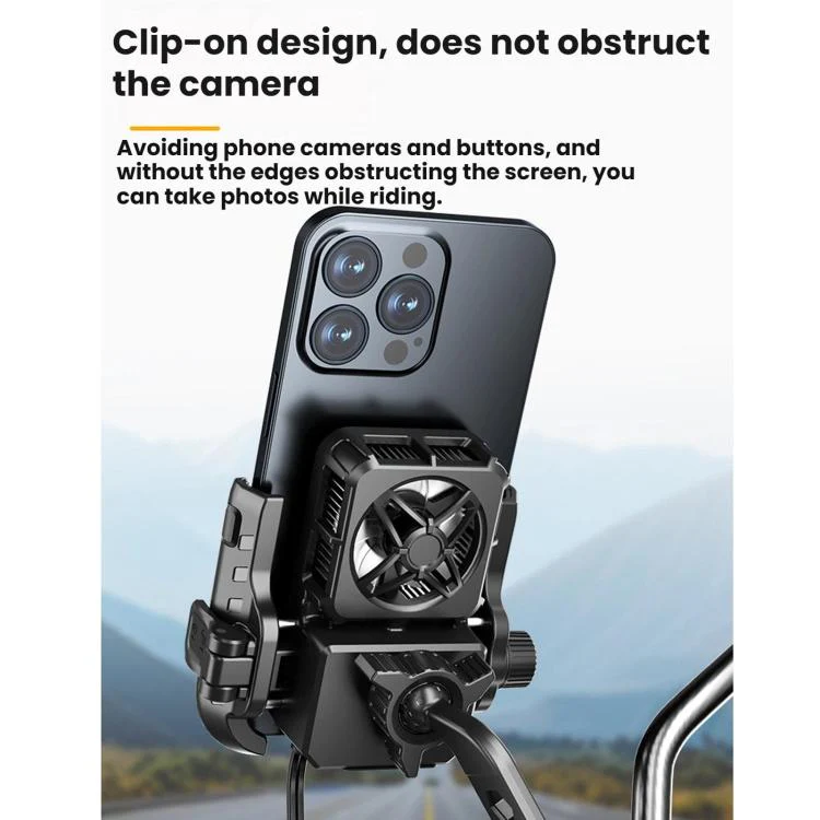 Motorcycle Semiconductor Cooling Heat Dissipation Phone Holder(Mirror Base) - Image 12