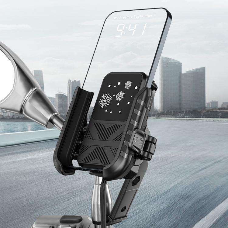 Motorcycle Semiconductor Cooling Heat Dissipation Phone Holder(Mirror Base) - Image 17