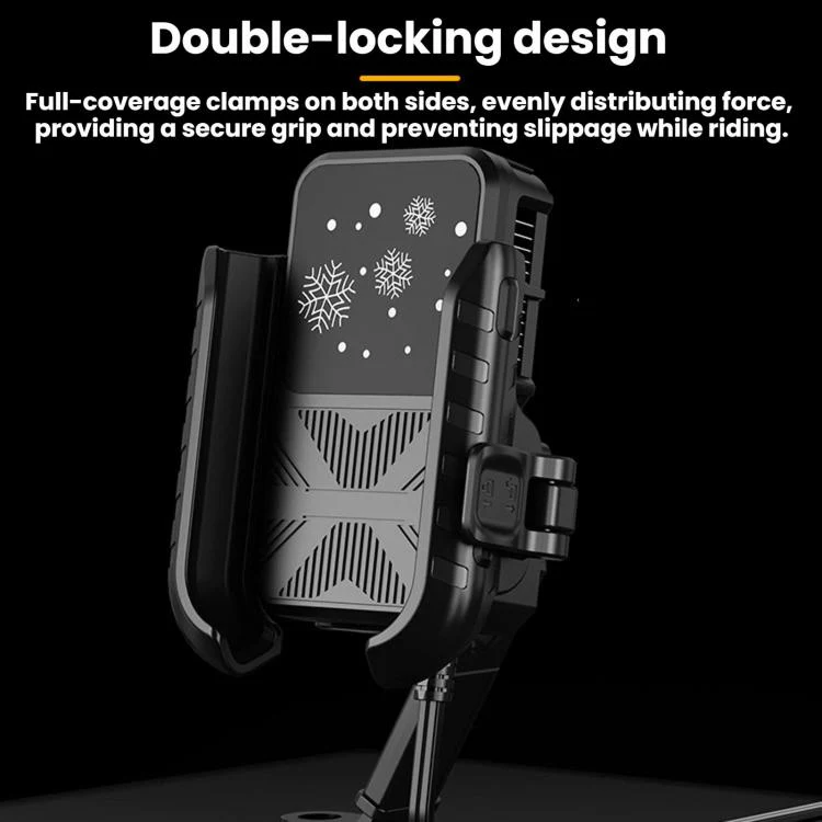 Motorcycle Semiconductor Cooling Heat Dissipation Phone Holder(Mirror Base) - Image 8