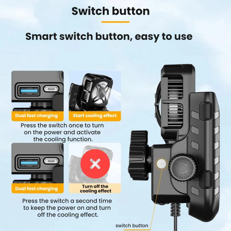 Motorcycle Semiconductor Cooling Mobile Phone Live Streaming Heat Sink Bracket(Handlebars) - Image 13