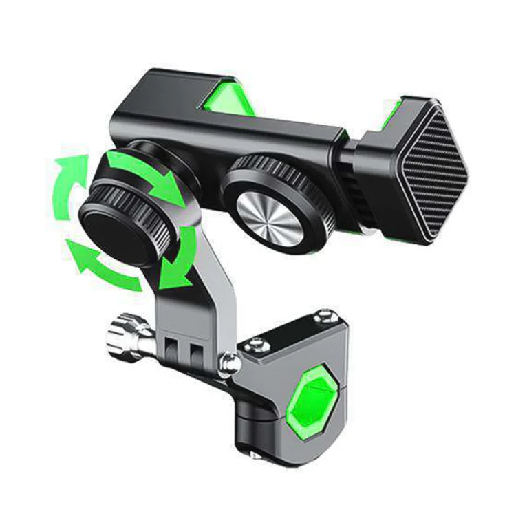 Motorcycle Spherical Compass Phone Holder, Handlebar without Light (Green) - Image 2