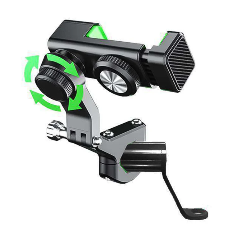 Motorcycle Spherical Compass Phone Holder, Rearview Mirror without Light (Green) - Image 2