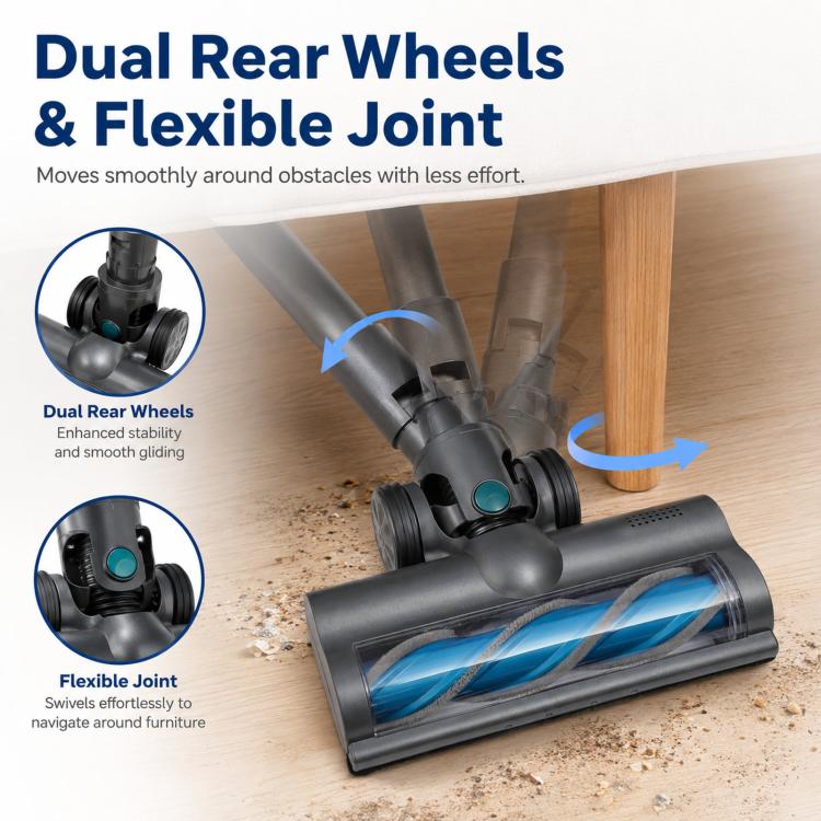 Motorized Floor Brush Head For Unitec U11 / P12 and Proscenic P10 P11 P12 Cordless Vacuums - Image 2